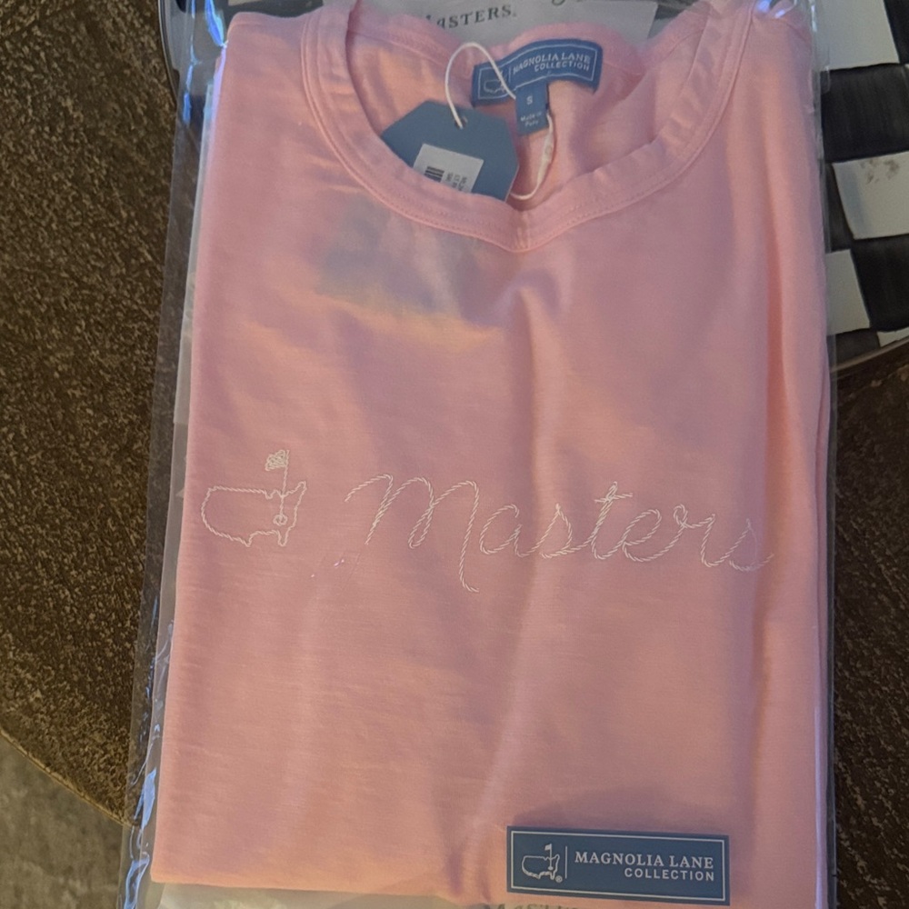 Magnolia Pink 'Masters' Embroidered Girls Tee